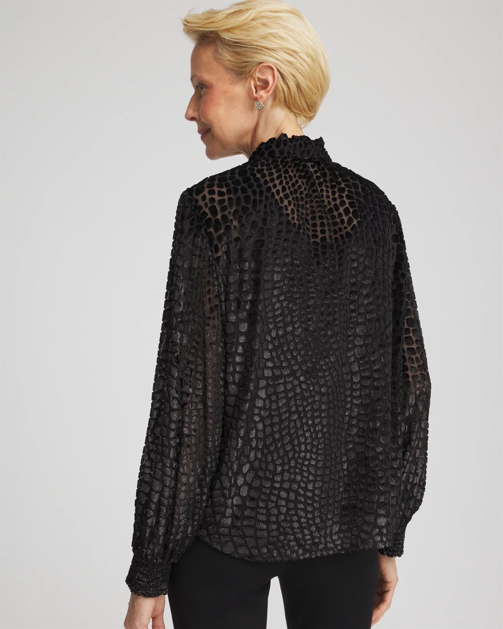 Burnout Velvet Blouse