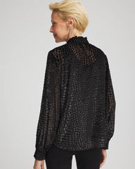 Burnout Velvet Blouse