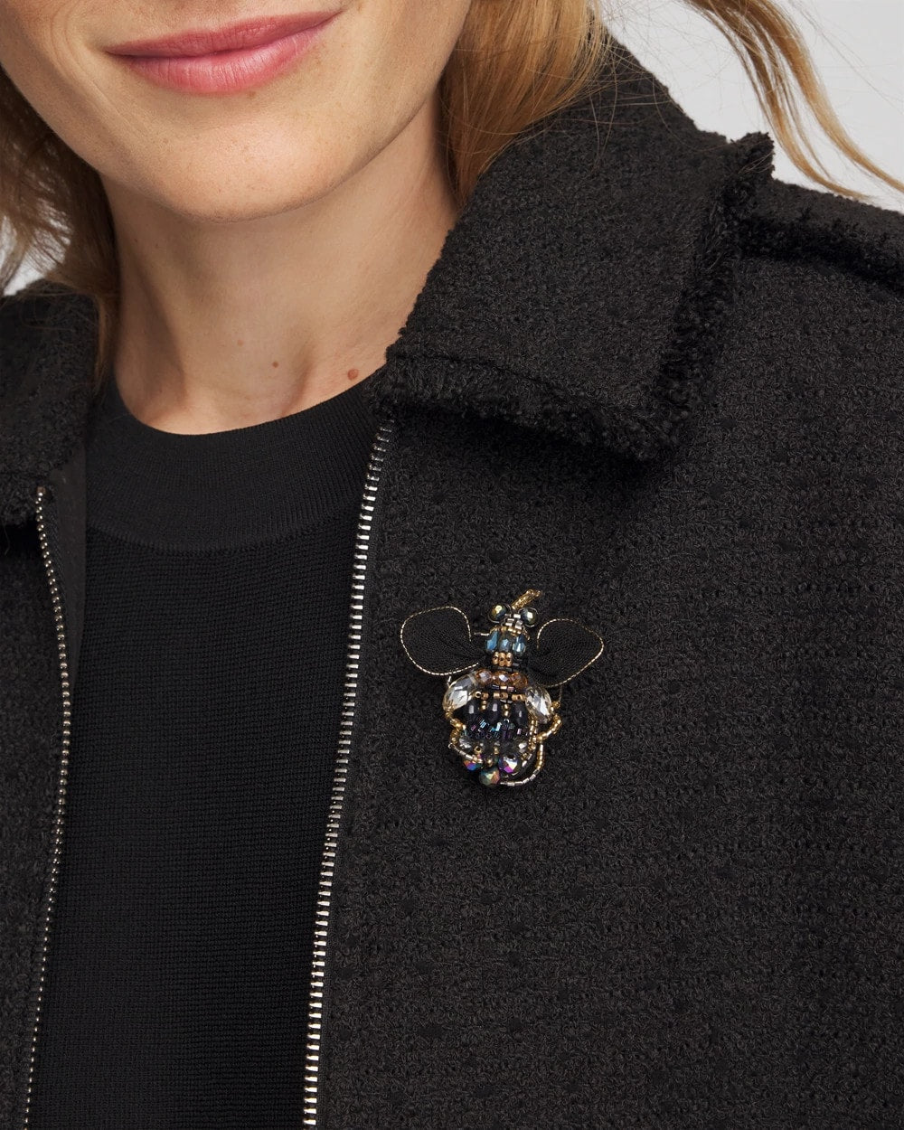 Beaded Bee Brooch