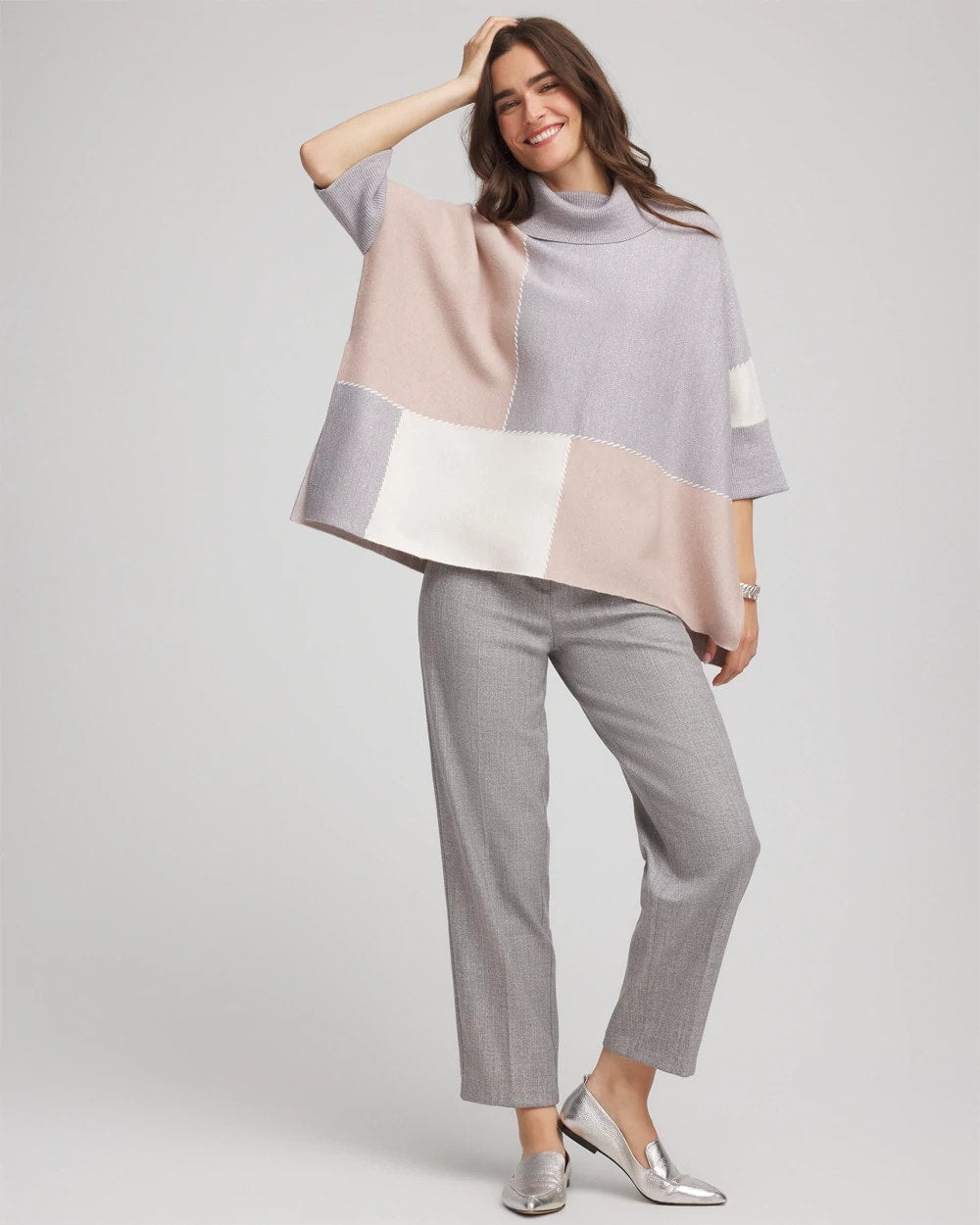 Quilted Chic Cowlneck Poncho