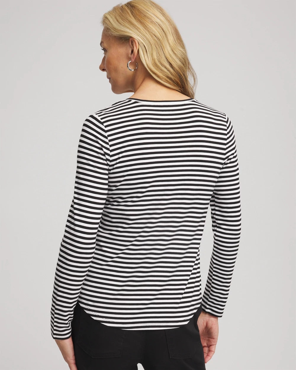 Striped V-Neck Layering Tee