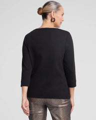 3/4 Sleeve V-Neck Tee