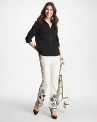 Collared Rib Mix Henley