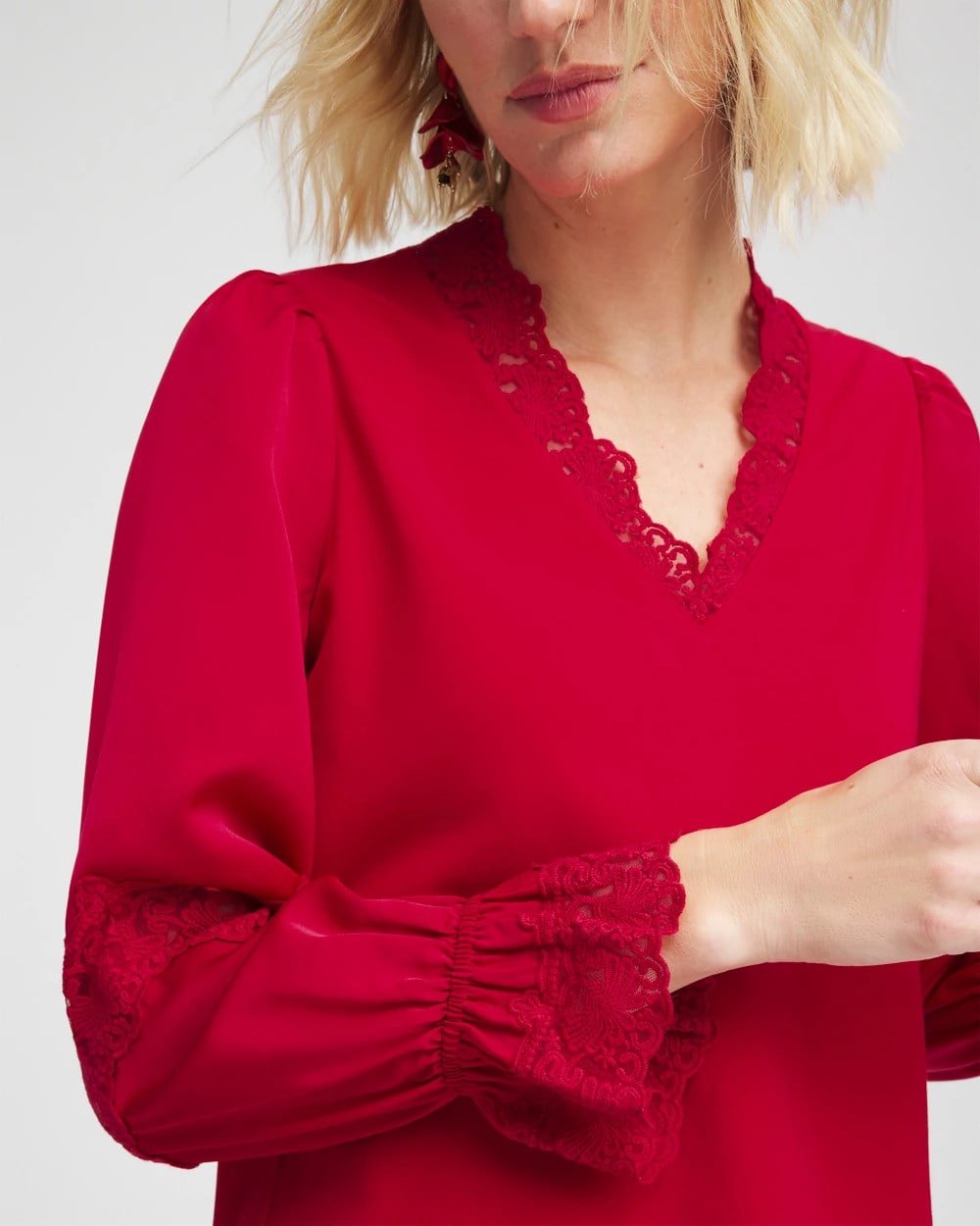 Lace V-Neck Top