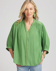 Braided Batwing Blouse
