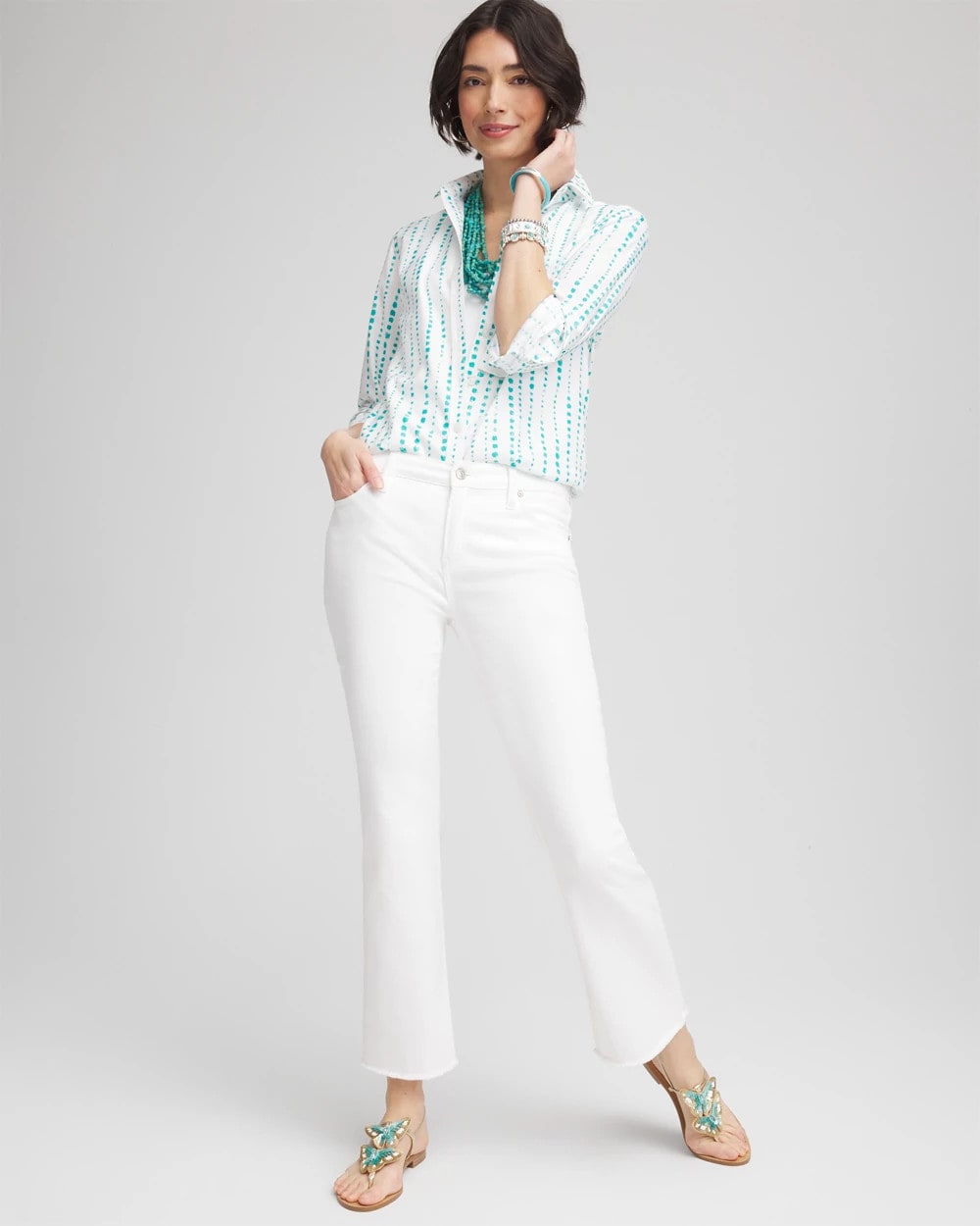 No Iron™ Sateen Bubble Print Shirt