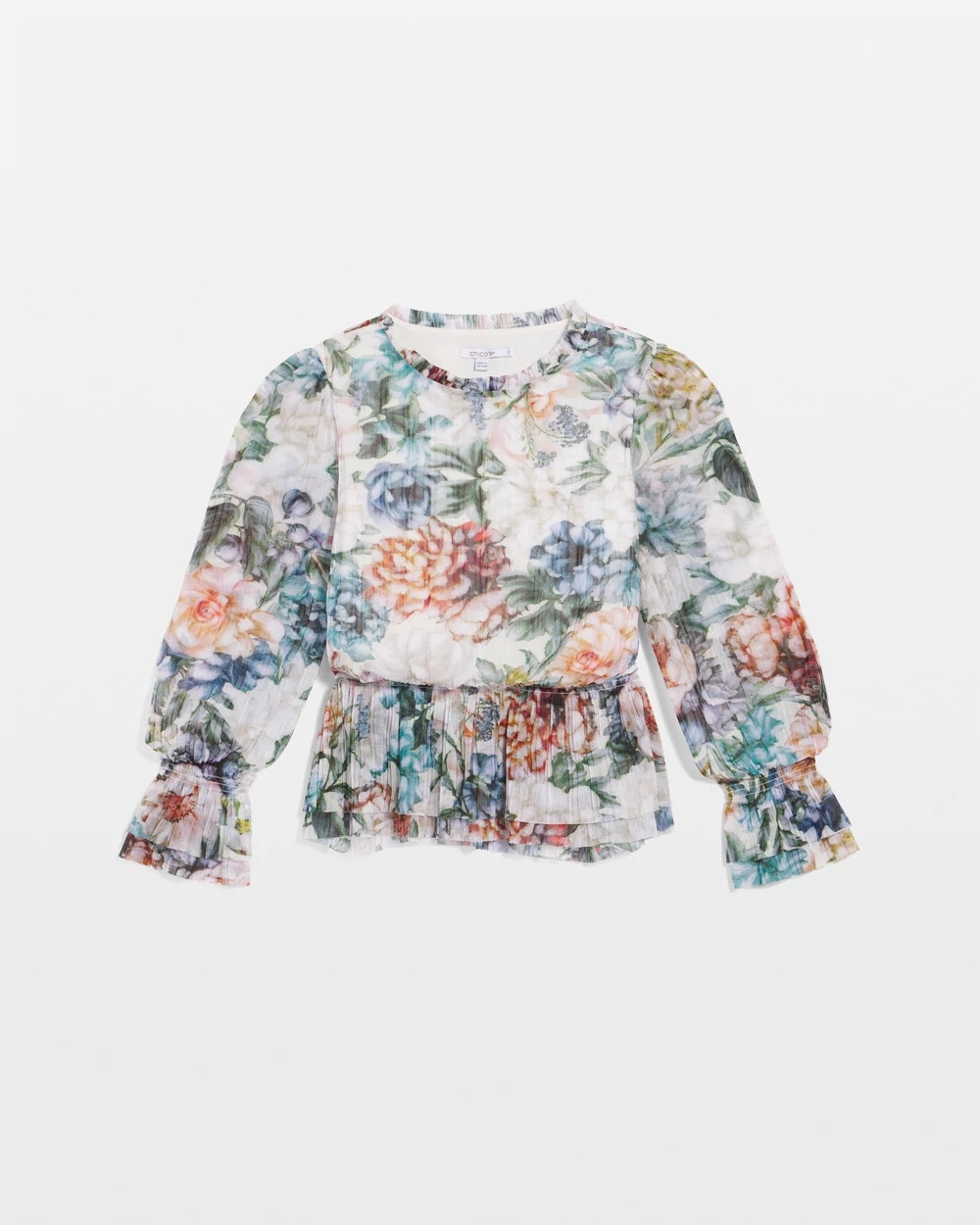 Rose Print Crinkle Top