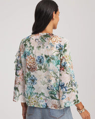 Georgette Ruffled V-Neck Blouse