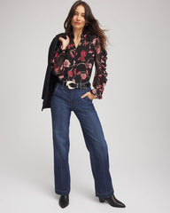 Georgette Celtic Blooms Blouse