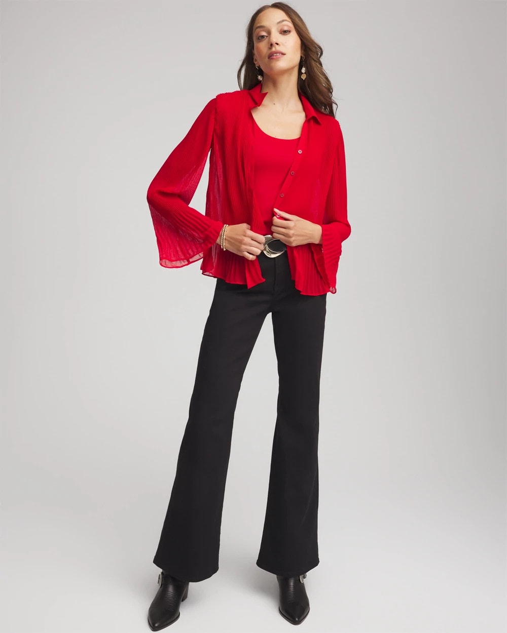 Pleated Georgette Blouse