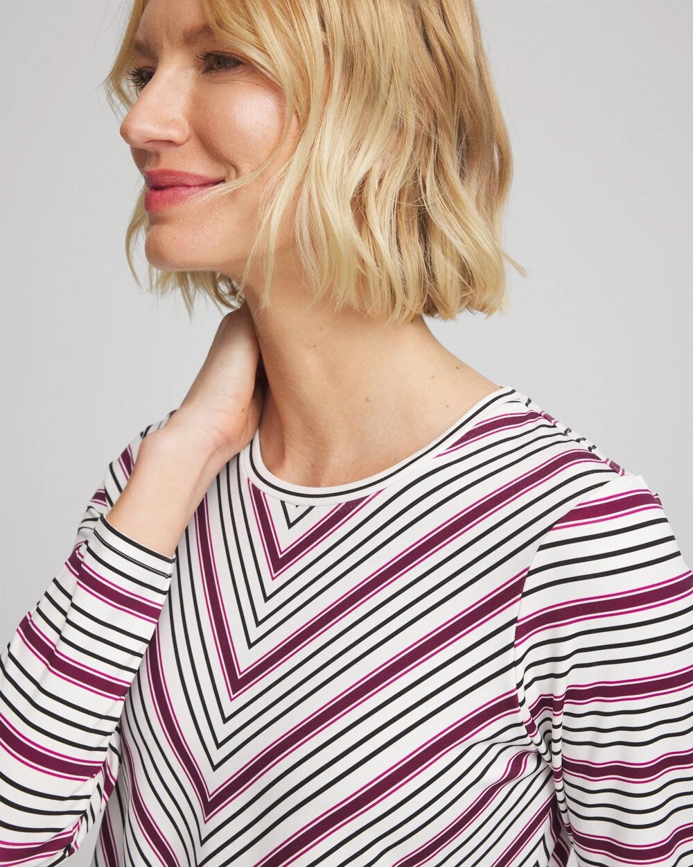 Zenergy® Soft Brushed Striped Top