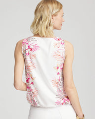 Tropical Floral Bubble Hem Tee