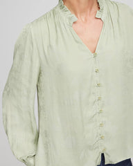 Jacquard Georgette Peasant Blouse