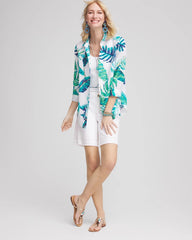 No Iron™ Palm Print Linen Shirt