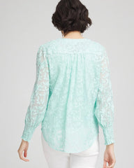 Floral Soutache V-Neck Blouse