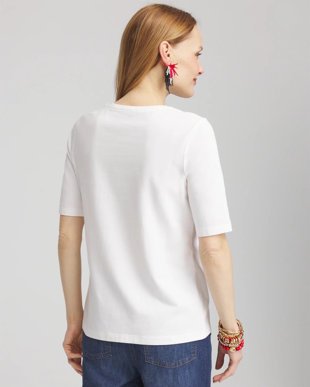 Flag Embellished Knit Tee