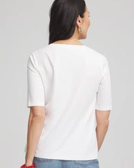 Coral Print V-Neck Perfect Tee