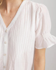 Pleated Cotton-Silk Shirt