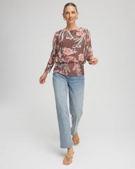 Textured Banded-Hem Top