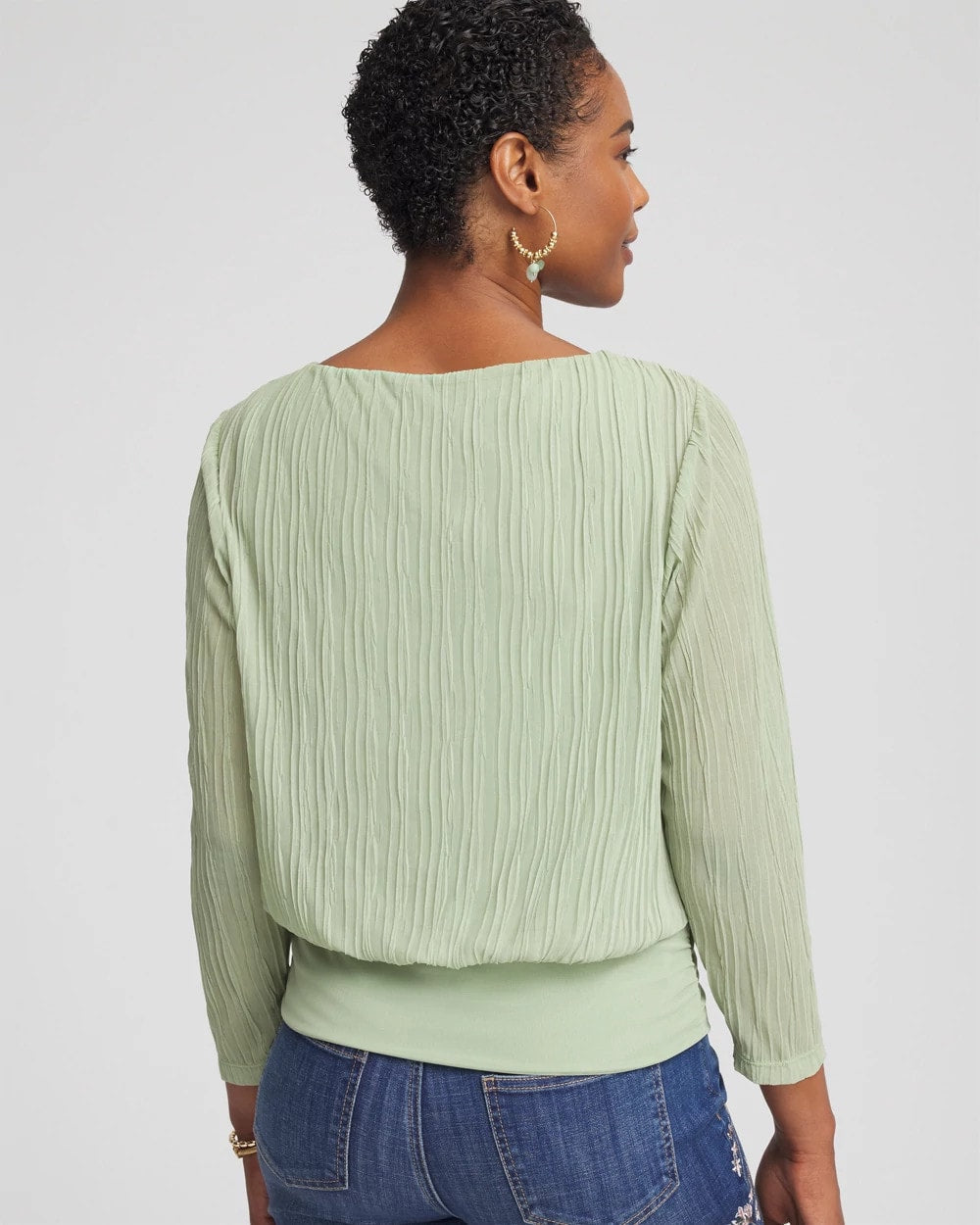 Touch of Cool™ Textured Banded-Hem Top