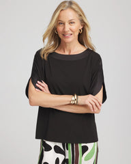 Jersey & Satin Dolman Tee