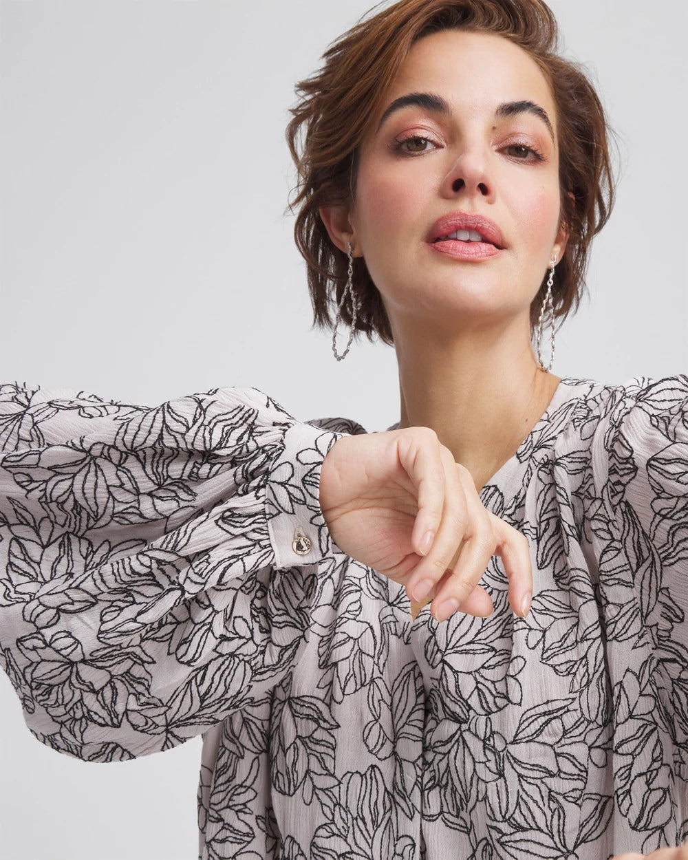 Crepe Embroidered Blouse