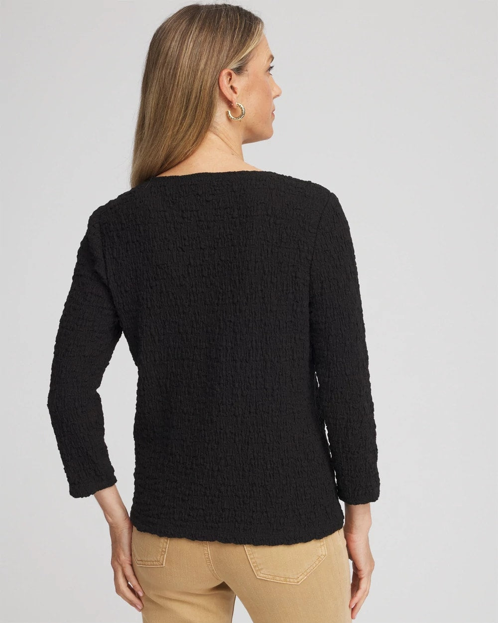 Textured Scoopneck Cardigan