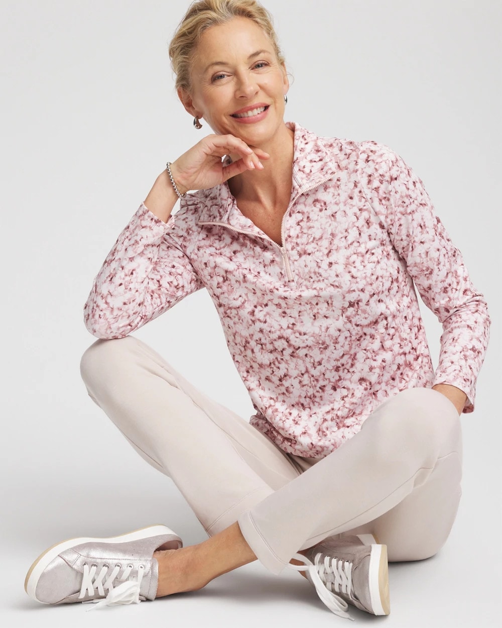 Zenergy® UPF Printed Zip-Front Pullover