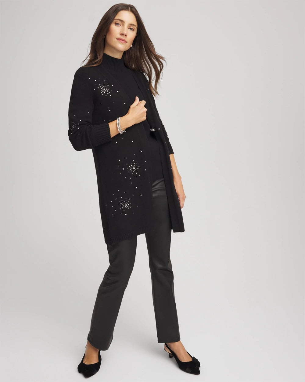 Rhinestone Embellished Cardigan