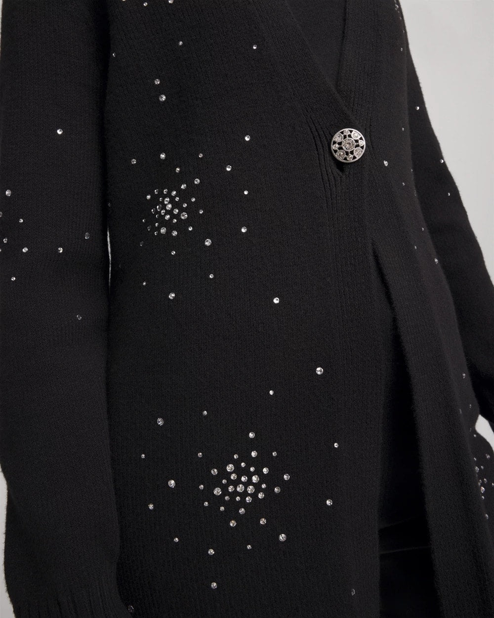 Rhinestone Embellished Cardigan
