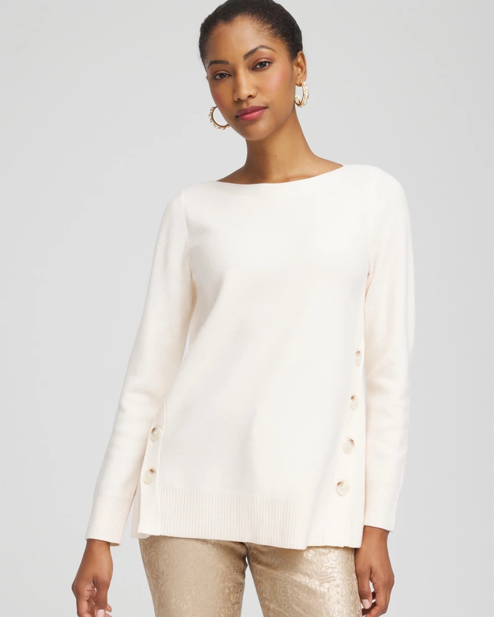 Button Tunic Sweater