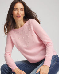Embellished Cashmere Pullover Sweater