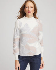 Bloom Metallic Intarsia Pullover Sweater
