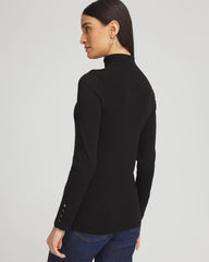 Ella Button Cuff Turtleneck Sweater