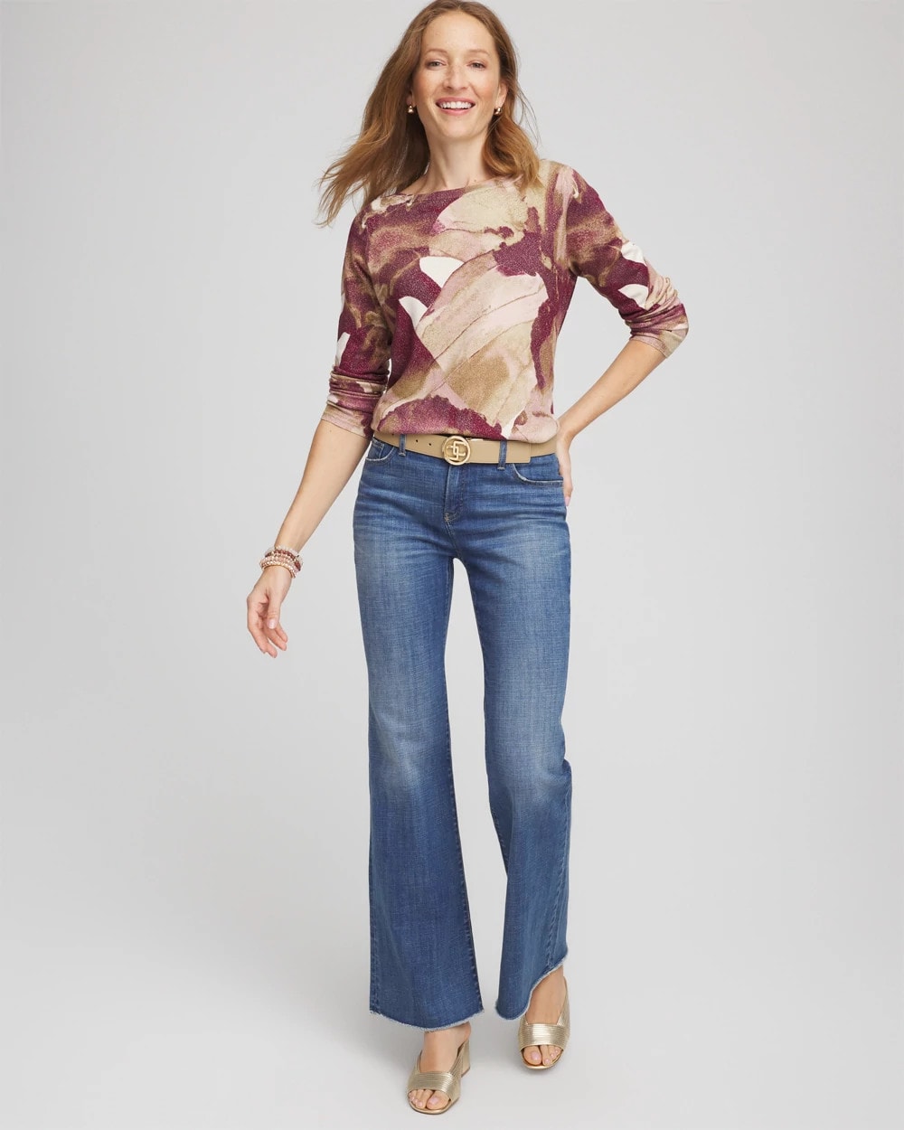 Ella Ocean Glitz Boatneck Sweater