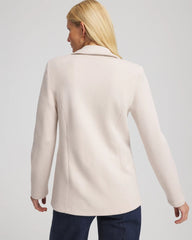 Single-Breasted Sweater Blazer