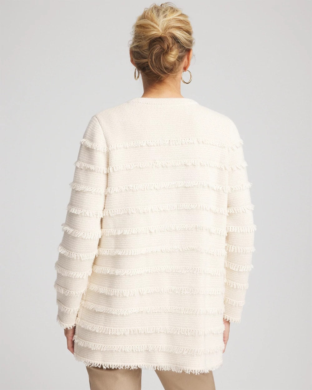Fringe Ottoman Knit Cardigan