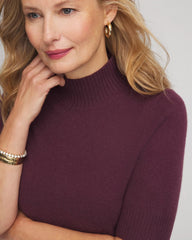 Cashmere Elbow-Sleeve Sweater