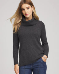 Cowlneck Cashmere Pullover Tunic