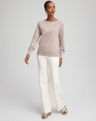 Embroidered Pull-Over Boatneck Sweater
