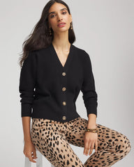 Relaxed-Fit Button-Front Cardigan