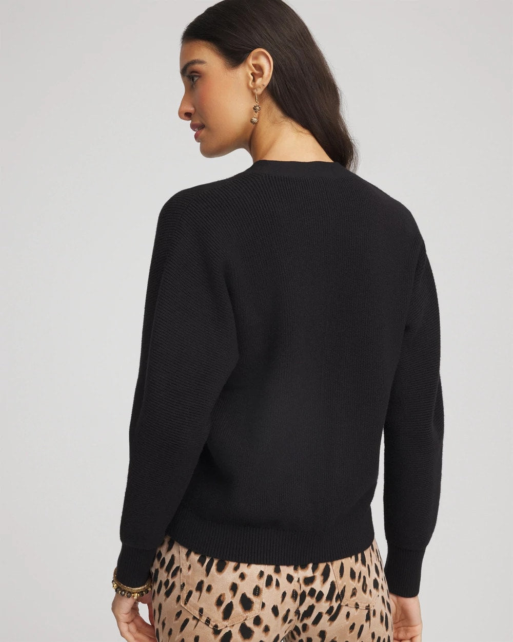 Relaxed-Fit Button-Front Cardigan