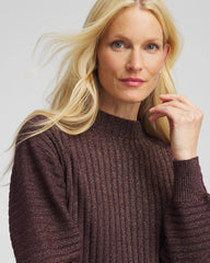 Metallic Ribbed Pullover