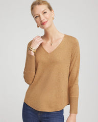 Ella V-Neck Embellished Pullover Sweater