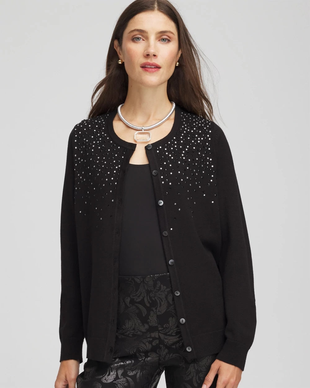 Ombré Rhinestone Cardigan