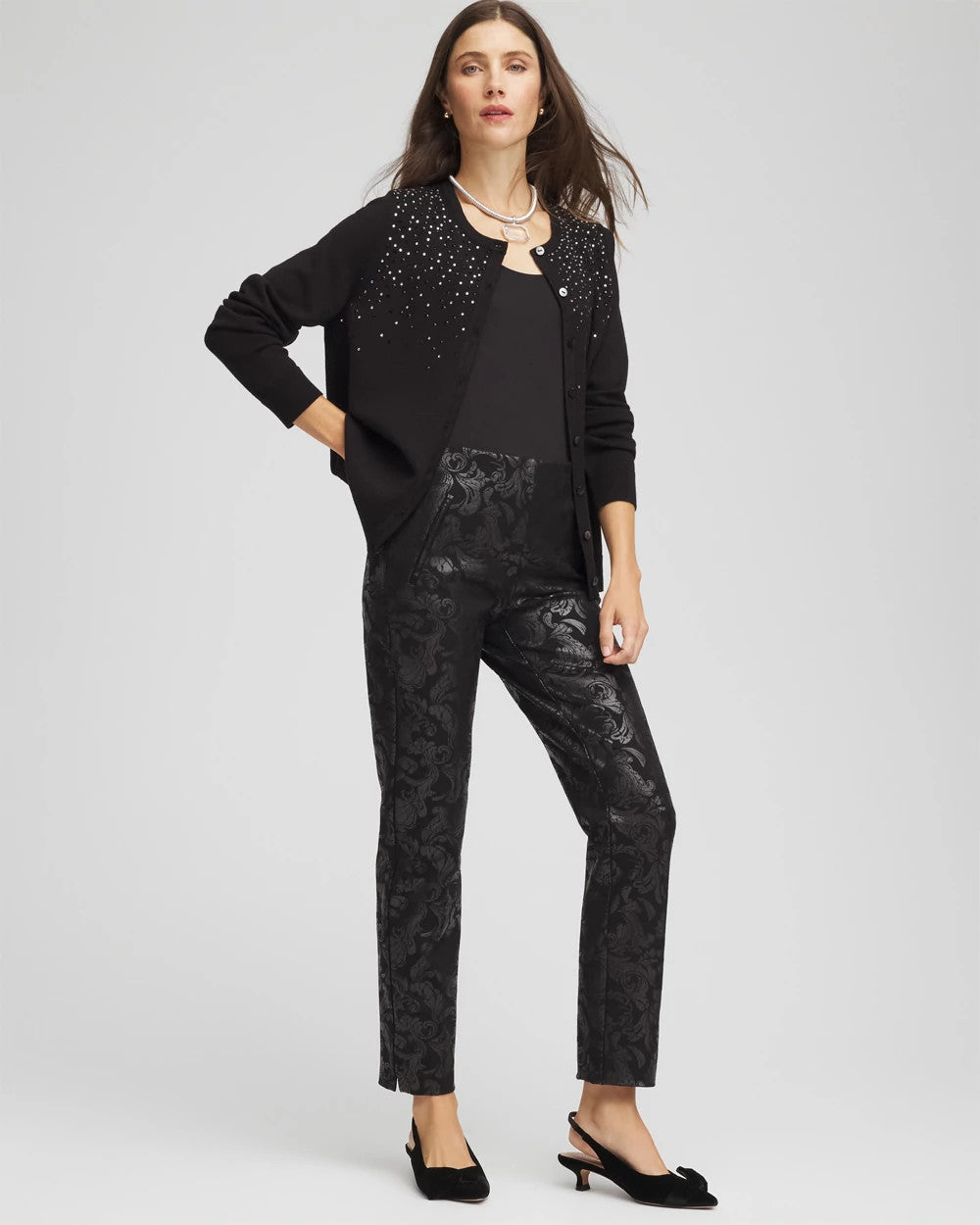 Ombré Rhinestone Cardigan