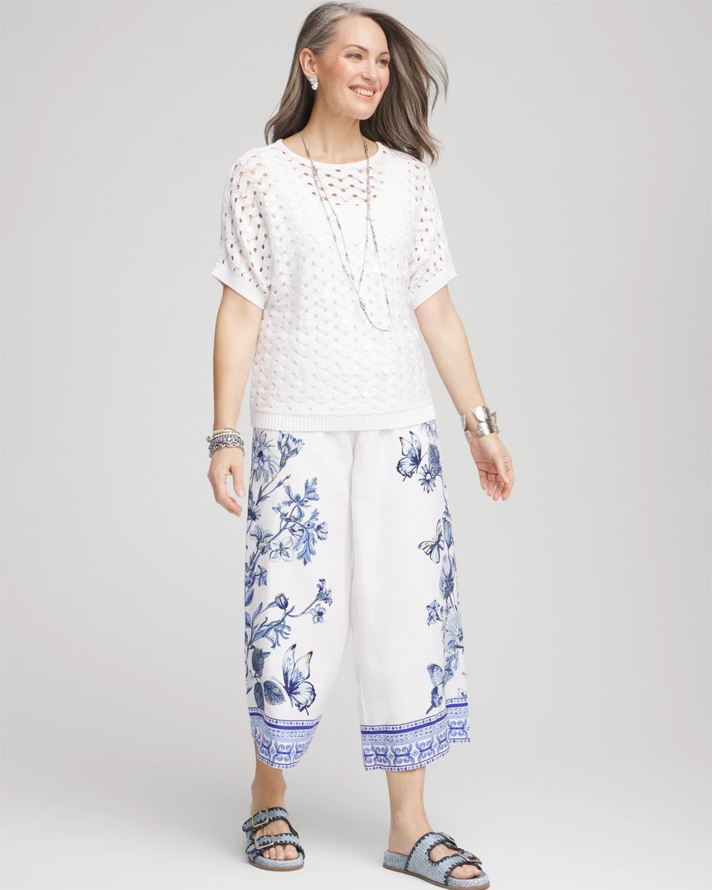 Dolman Pointelle Sweater