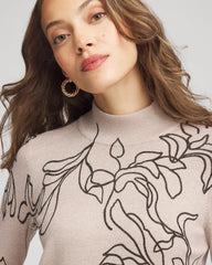 Ella Mockneck Printed Sweater