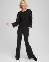 Fringe Sequins Pullover Sweater