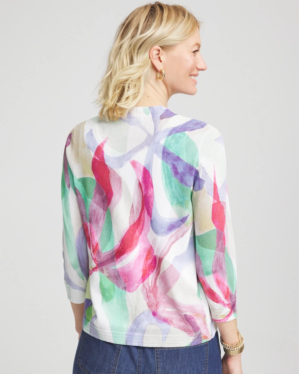 Summer Romance Watercolor Cardigan